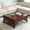 Bradford Sheesham Wood Contemporary Square Foldable Coffee Table In Honey Finish