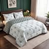 Green Floral 4 Pcs Comforter set with Queen size bedsheet + 2 Pillow covers