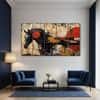 The Castle Decor Modern Horses Wall Painting Wooden Framed 27x48 Inch (Style 1)