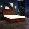Vanya Solid Wood Comfort King Bed Box Storage Provincial Teak Finish Mattress 72 x 78 Inches