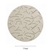 Handmade Round Wool Rug Modern Abstract Ivory Green 7 Feet Carpet