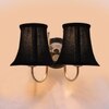 Devansh Dual Steel Metal  Wallmounted Lamp With Cotton Steel Metal  Shade