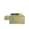 Elegantedge Wood Right Aligned 3-Seater With Upholstery Non Storage Sofa In Green Colour