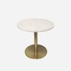 Metalsmith Ally Round Side Table – Metal & Marble, Gold Finish
