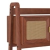 Strava Solid Wood and Cane Study Unit in Honey Finish