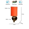 Devansh Metal Electric Wall Light in Gold Colour with Orange Shade Count of 1 Light