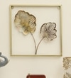 Two Leaf Abstract Metal Wall Decor in Multicolor Set of 1