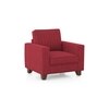 Apollo Neo 1 Seater Fabric Sofa in Salsa Red Colour (Back Height : Regular, Cushion Type : Soft)