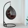 Premium Egg Single Seater 6 Star Swing Chair Brown
