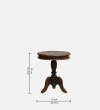 Broo Sheesham Wood End Table In Provincial Teak Finish