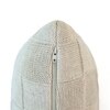 Square Check Beige Knitted Cushion Cover  16X16 Inches