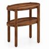 Pearl Sheesham Wood Side Table in Rustic Teak Finish
