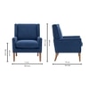 Leston Boucle Fabric Lounge Chair in Blue Colour