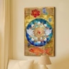 Abstract Mandala Lotus Koi Fish Canvas Wall Art 22 x 34 Inch
