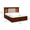 Virasat Solid Wood Compact Queen Bed Hydraulic Storage Provincial Teak Finish Mattress 60 x 72 Inch