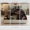 Stoa Paris 300TC UltrSatin King Bedsheet Set Satin King Moss, Brown Gold