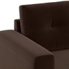 Edward 2 Seater Fabric Sofa in Dark Earth Colour