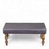 Bestone Sheesham Wood Accent 2 Seater Bench In Iron Grey Velvet