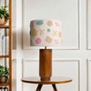 Gesu Table Handcrafted  Lamp with cotton embroidery shade