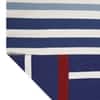 Imperial Knots Blue Stripes Hand Woven Cotton Dhurrie 4x6 Feet