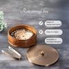 Inscribe Acacia Wood Roti Box With Tong Gold
