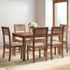 Floyd 6 Seater Dining Table Glass Top With Set Of 6 Zella Dining Chairs