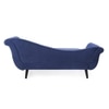 Kabera Velvet Chaise Lounger in Navy Blue Colour