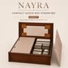 Nayra Solid Wood Compact Queen Bed Box Storage Provincial Teak Finish Mattress 60 x 72 Inches