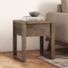 Linnea Solid Wood Side Table in Danish Walnut Finish