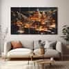 The Castle Decor Ram Mandir Ayodhya Wall Art Set of 5 Digital Painting 27x48 Inch (Style 1)