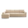 Apollo Compact Sofa (Colour : Birch Beige, Cushion : Hard, Back Type : Regular, Seating Capacity : Left Aligned 3 Seater + Left Aligned Chaise + Ottoman)