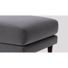 Turin Ottoman Color in Dark Grey
