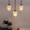 Devansh Solid Wood Electric Wall Light in Brown Colour with White Shade Count of 1 Light