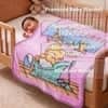 Pink Playful Print Wool Baby Blanket 110 X 70 Cms