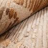 Beige Brown Abstract Wool Silk Shaped Rug Hand Tufted Area Rug for Living Room Bedroom 10x14