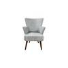 Machai Solid Wood Lounge Chair In Grey Colour
