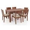 Arabia Solid Wood 6 Seater Dining Table In Teak Finish