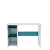 Woodbuzz Duke Engineered Wood Finish Study Table Desk In Frosty White And Ocean Green