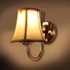 Devansh Steel Wall Mounted Lamp With Off-White Cotton Shade