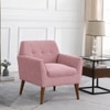 Thomas Boucle Fabric Arm Chair in Pink Colour