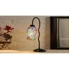 Multicolor Mosaic Glass Zig Zag Curvy Table lamp with Iron Base (EN11)