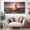 The Castle Decor Temple Wall Painting Wooden Framed 27x48 Inch (Style 1)