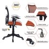 Eexcaeal Mid Back Ergonomic Chair in Orange Colour