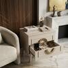 Aurora Engineered Wood Bed Side Table in Pumic Grey