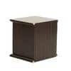 Taro Engineered Wood Bedside Table In Walnut Finish