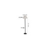 Nathanael White Natural Fiber Shade Floor Lamp with Black Iron Base