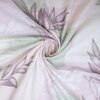 White And Pink Shade  Floral Cotton 400 Tc Fitted Super King Size Bedsheet With 2 Pillow Covers