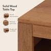 Epsilon Solid Wood Coffee Table In Amber Walnut Finish
