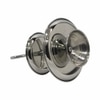 Metalsmith Two Tier Serveware Stand with Heart Handle Silver Finish