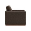 Bobby Boucle Fabric Lounge Chair in Brown Colour